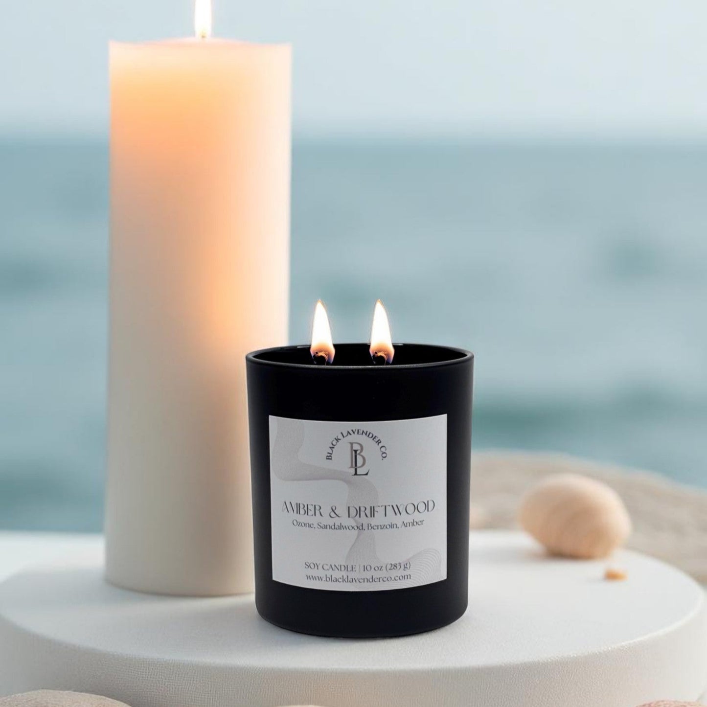 Amber & Driftwood Candle - Summer Collection