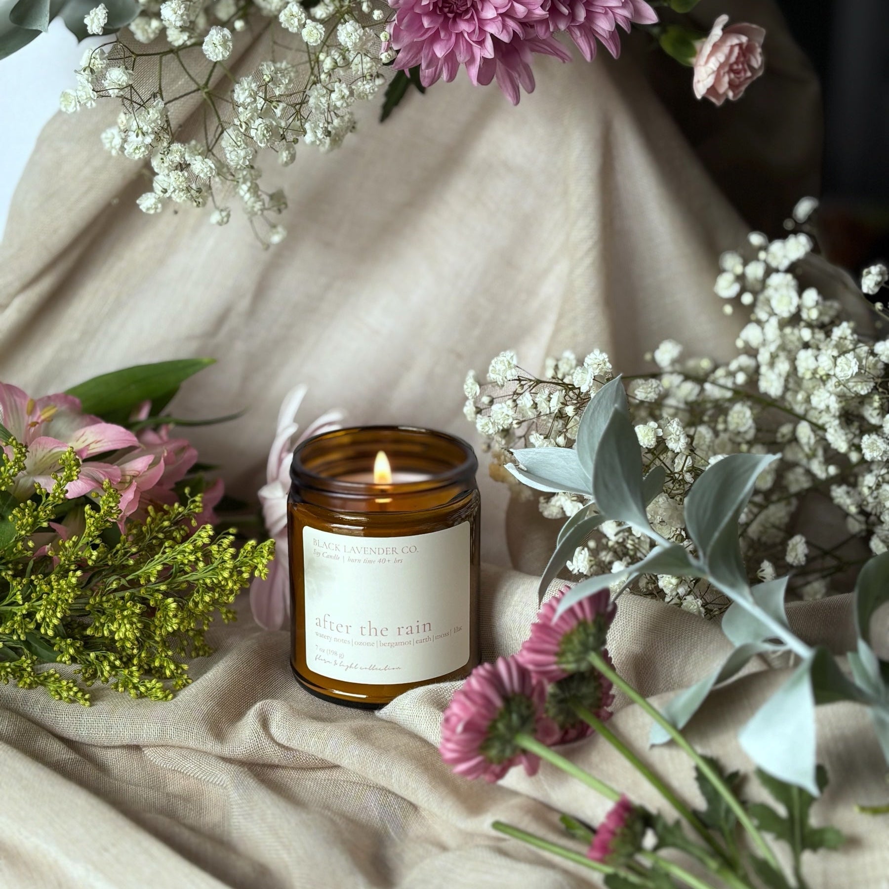 bergamot, earth and moss candle