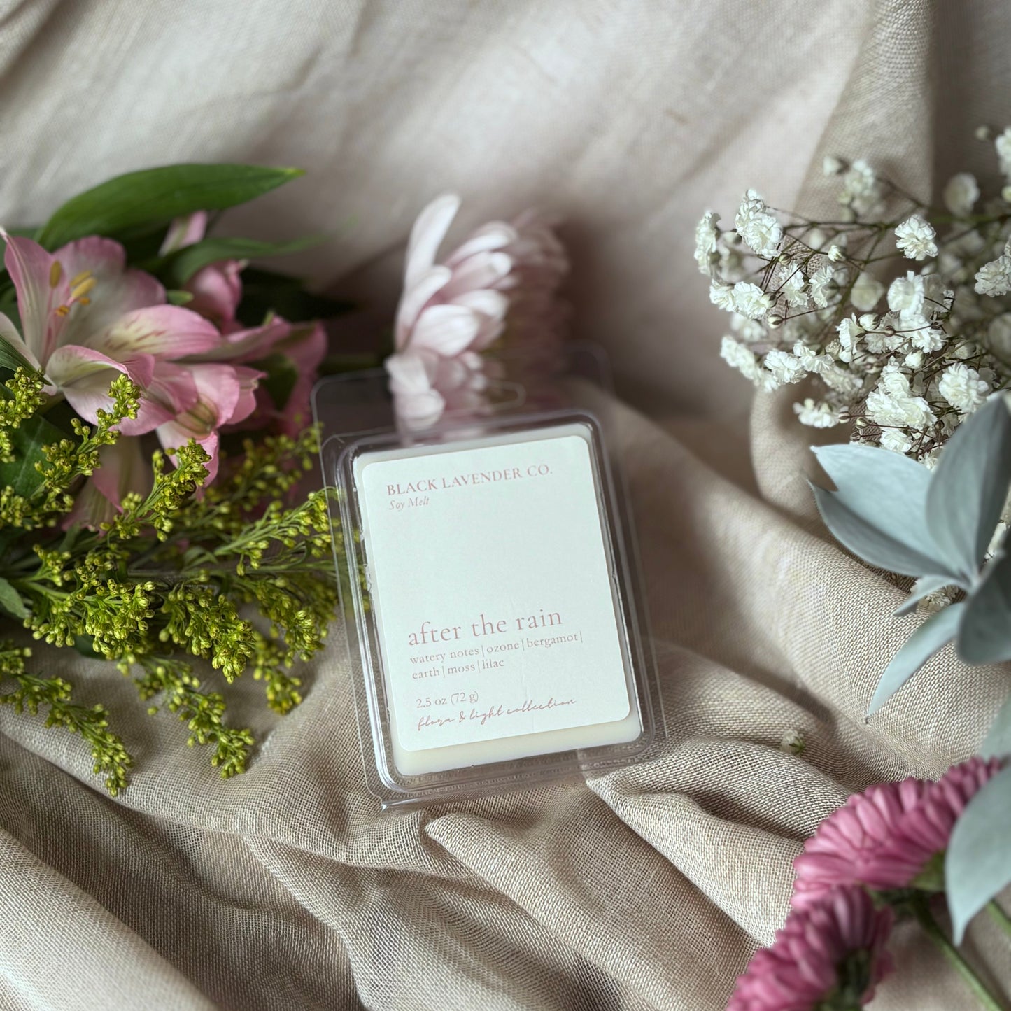 bergamot, earth and moss wax melt