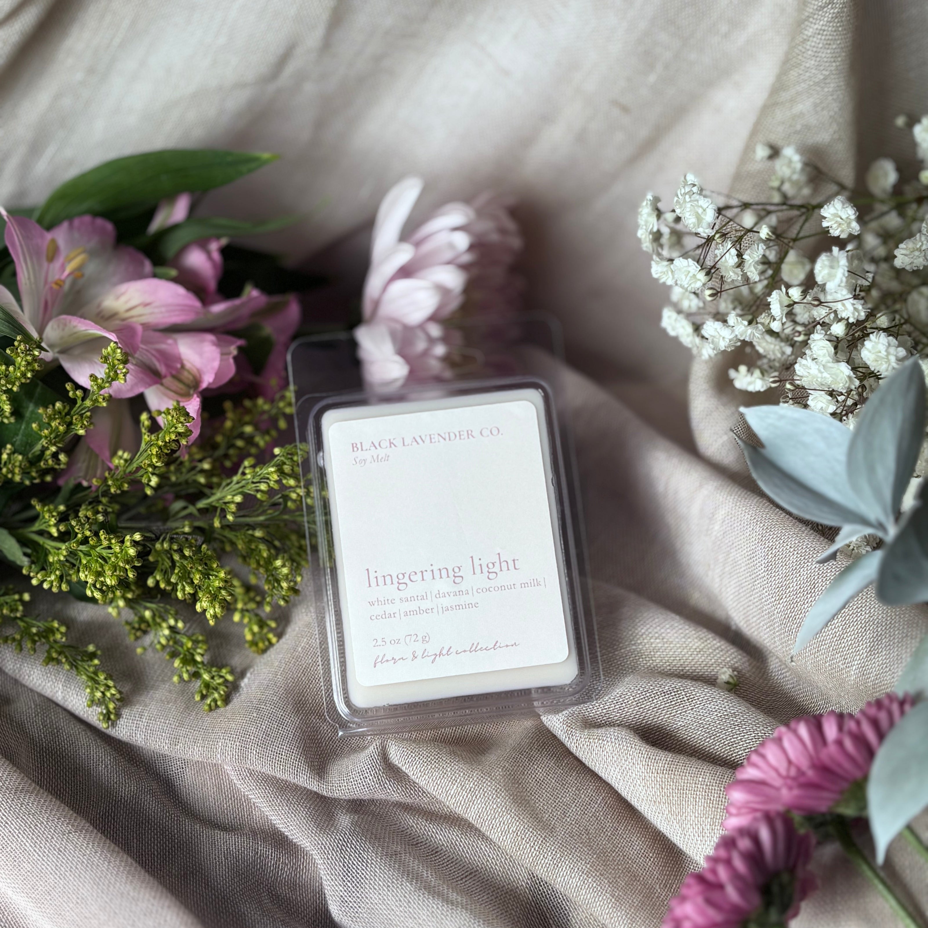 coconut milk and white santal wax melt