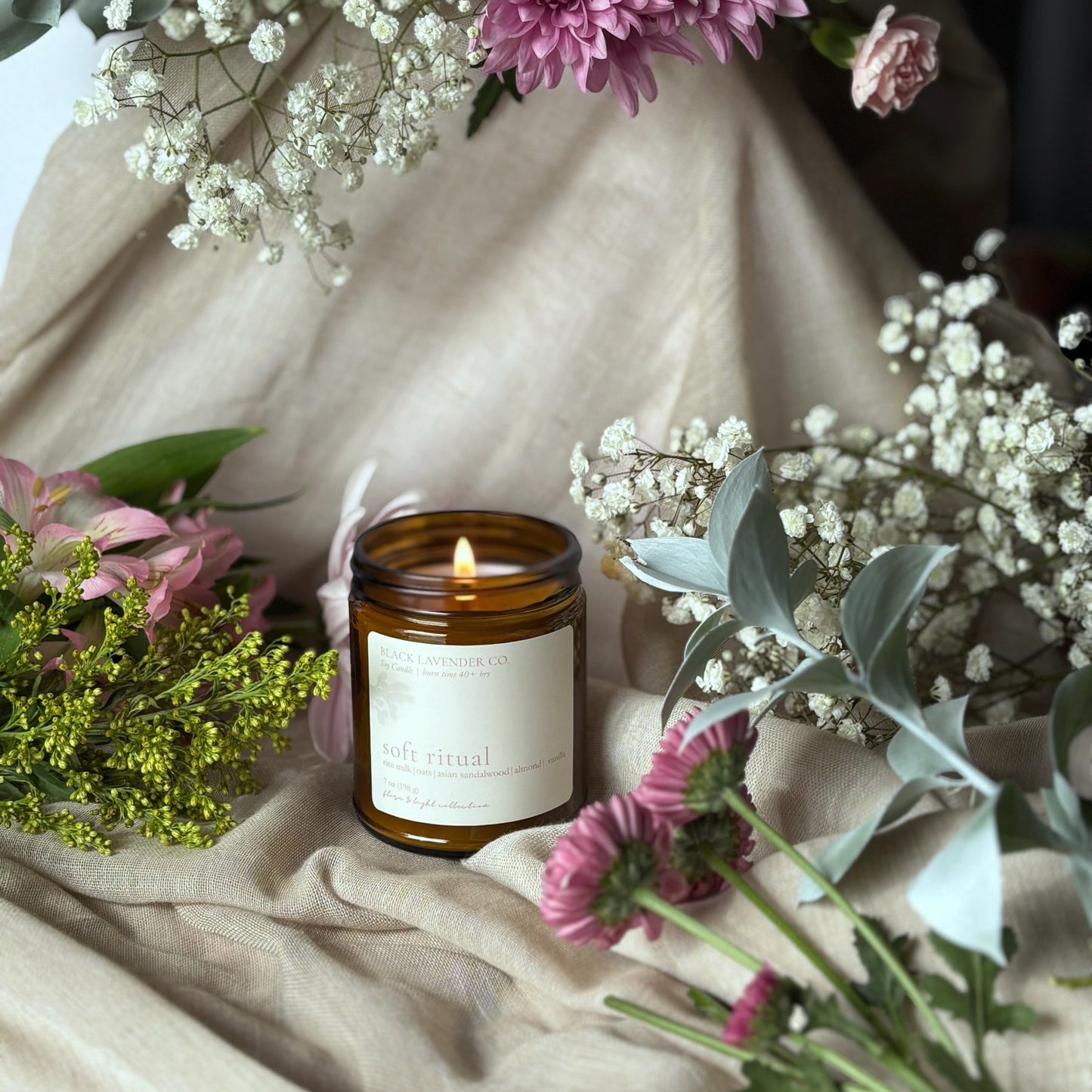 rice milk and oats candle